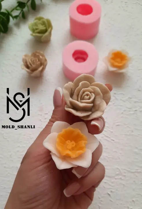 قالب سیلیکونی گل نرگس برای شمع سازی و رزین