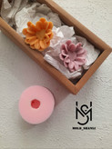 قالب سیلیکونی گل بابونه قلبی برای شمع سازی و رزین