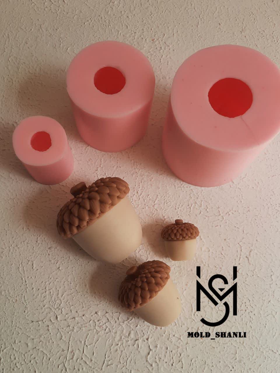 قالب سیلیکونی بلوط برای شمع سازی و رزین