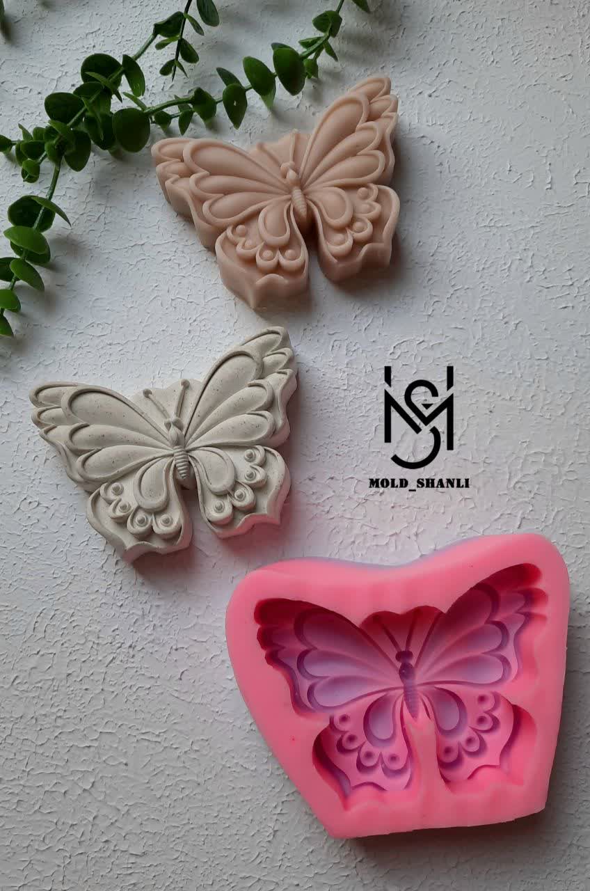 قالب سیلیکونی پروانه برای شمع سازی و رزین