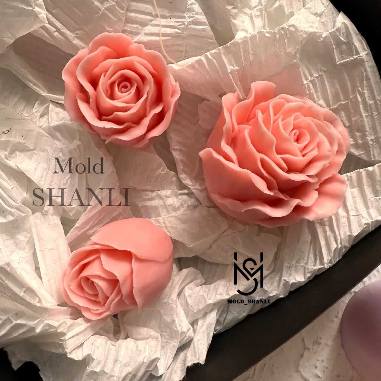 قالب سیلیکونی ست رز انجلیکا برای شمع سازی و رزین