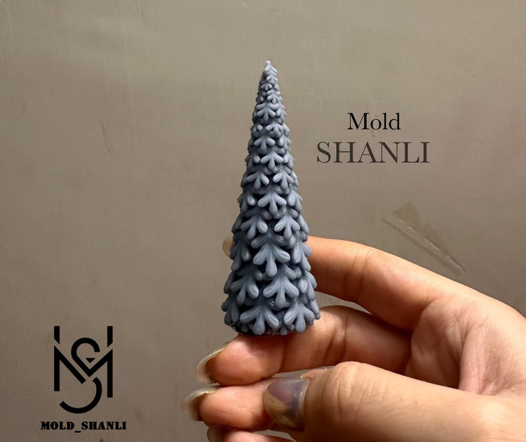قالب سیلیکونی کاج برای شمع سازی و رزین