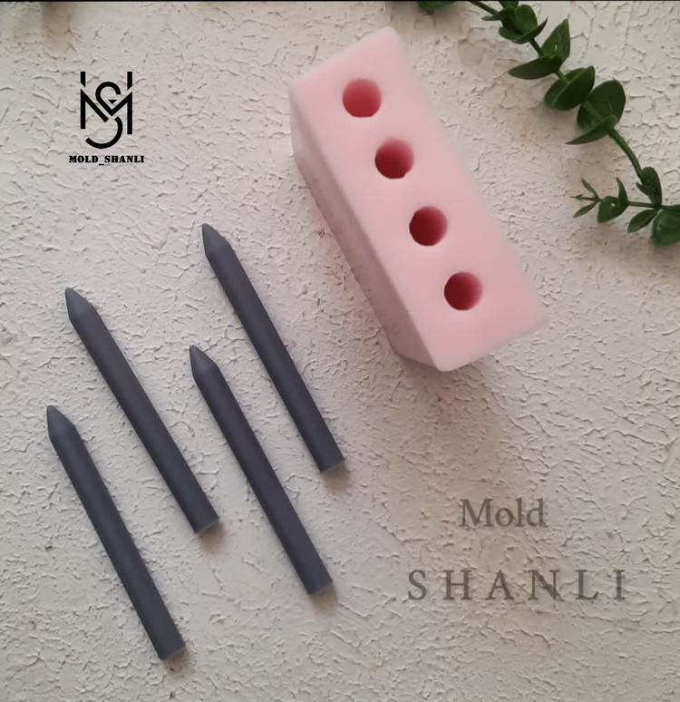 قالب سیلیکونی قلمی ساده ۱۰ سانت برای شمع سازی و رزین