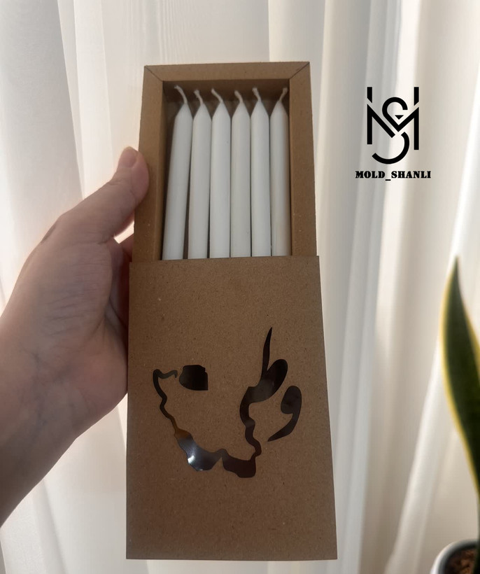 قالب سیلیکونی قلمی ساده ۱۰ سانت برای شمع سازی و رزین