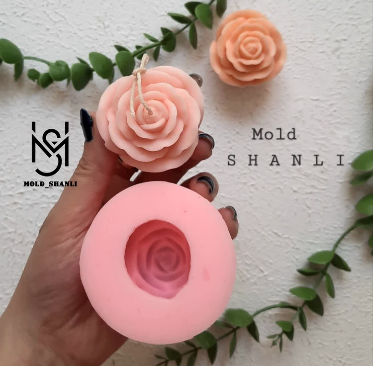 قالب سیلیکونی گل رز بهاری برای شمع سازی و رزین