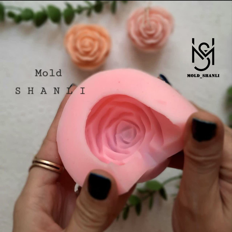 قالب سیلیکونی گل رز بهاری برای شمع سازی و رزین