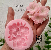 قالب سیلیکونی شکوفه سه گل برای شمع سازی و رزین