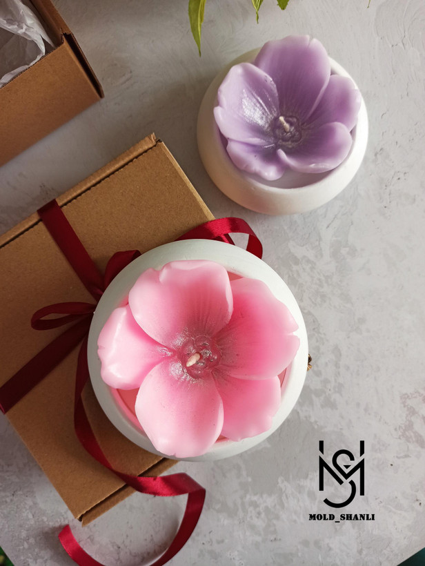 قالب سیلیکونی گل نیلوفر برای شمع سازی و رزین