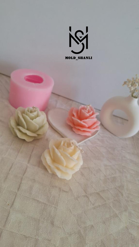 قالب سیلیکونی گل رز هلندی 8 سانت برای شمع سازی و رزین