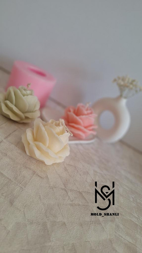 قالب سیلیکونی گل رز هلندی 8 سانت برای شمع سازی و رزین