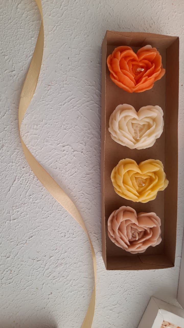 قالب سیلیکونی رز قلبی برای شمع سازی و رزین