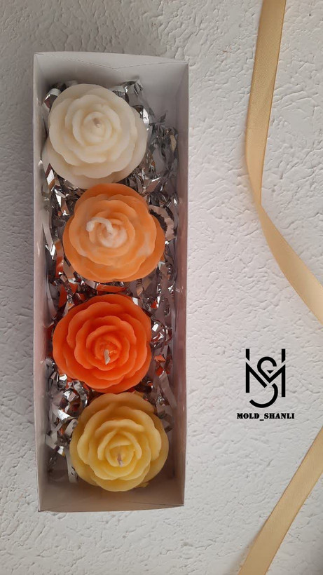 قالب سیلیکونی گل رز بهاری برای شمع سازی و رزین