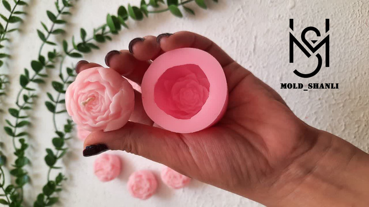 قالب سیلیکونی گل پیونی برای شمع سازی و رزین