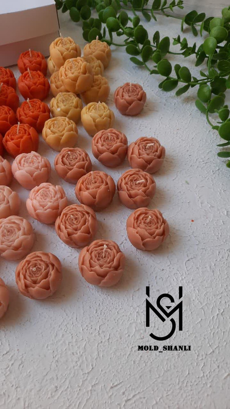 قالب سیلیکونی گل پیونی برای شمع سازی و رزین