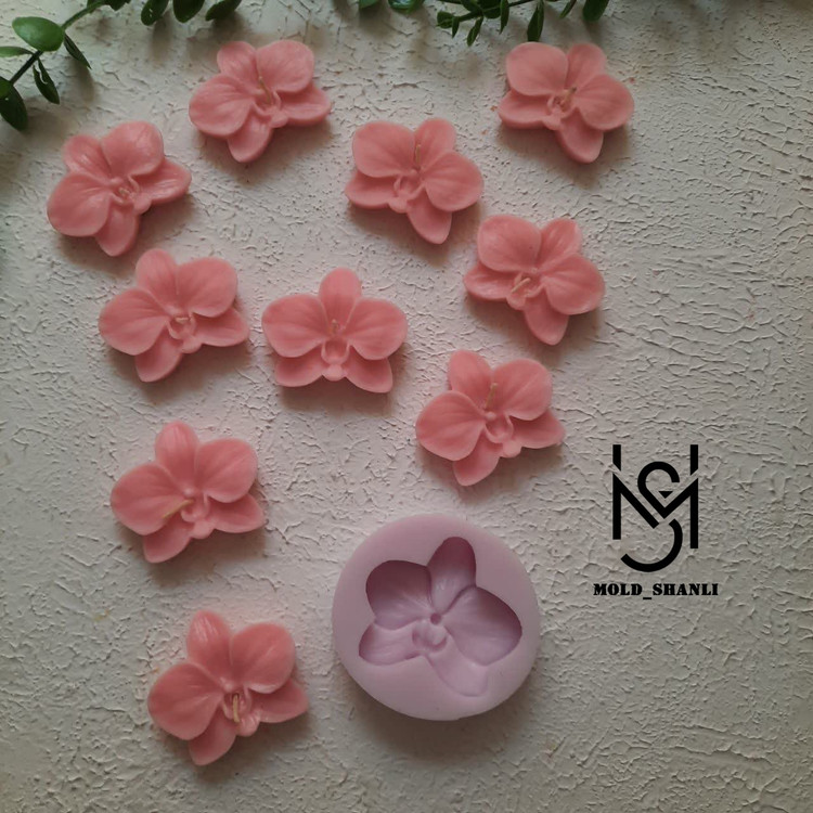 قالب سیلیکونی گل ارکیده برای شمع سازی و رزین