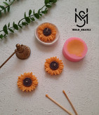 قالب سیلیکونی گل افتابگردان ۵سانت برای شمع سازی و رزین