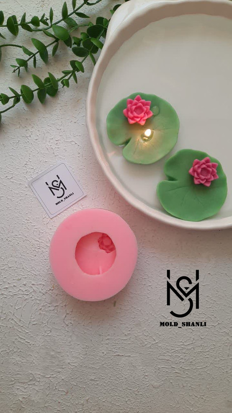 قالب سیلیکونی گل مرداب 7.5 سانت برای شمع سازی و رزین