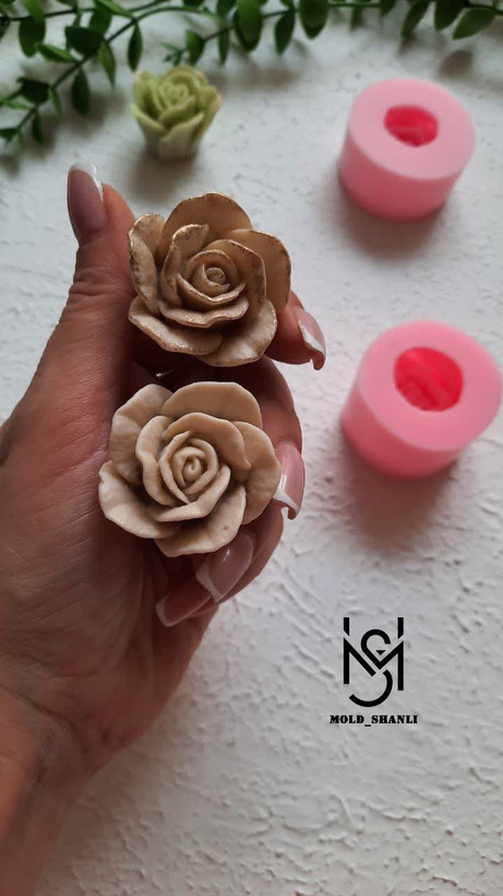 قالب سیلیکونی گل رز روسی برای شمع سازی و رزین
