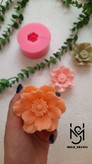 قالب سیلیکونی گل شقایق روسی 7 سانت برای شمع سازی و رزین