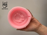 قالب سیلیکونی سکه گل 10 سانت برای شمع سازی و رزین