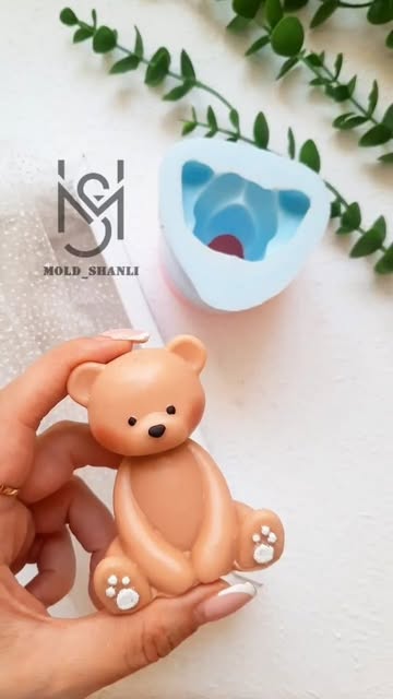 قالب سیلیکونی خرس ناز ۷ سانت برای شمع سازی و رزین