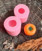 قالب سیلیکونی خرمالو سایز ۶.۷ سانت برای شمع سازی و رزین