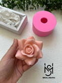 قالب سیلیکونی رز ژورنالی بزرگ 8 سانت برای شمع سازی و رزین