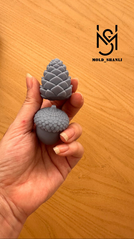 قالب سیلیکونی میوه کاج و بلوط ۴ سانت