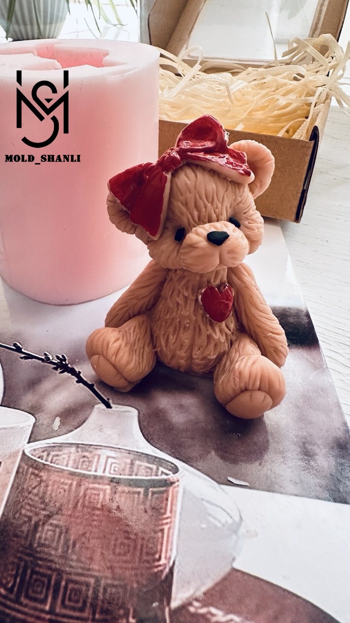 قالب سیلیکونی تدی پاپیون به سر ۷ سانت